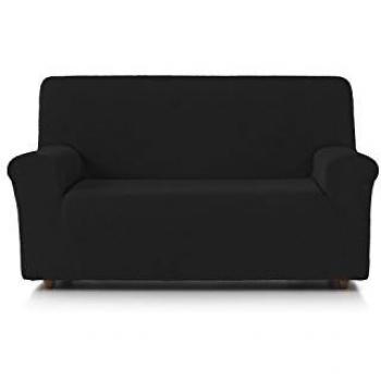Eiffel Textile Rennes Funda Sofá Algodón Negro 150 x 195 x 2 cm 3 Plazas