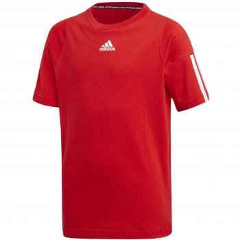 adidas 3 Stripes T-Shirt, Niños, Active Red/White, 7-8A