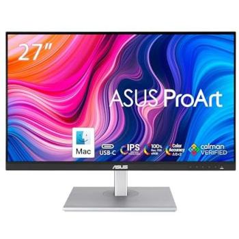 Asus ProArt PA278CV 27 QHD LED Monitor with Built-In Speakers and USB-C, 75Hz, FreeSync