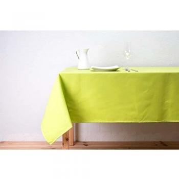 BOHEME Mantel Liso Color Verde Antimanchas 140x200 cm