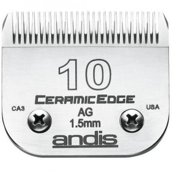 Andis CeramicEdge Blade Size 10, Carbon-Infused Steel with Ceramic Cutting Blade, 1.5mm