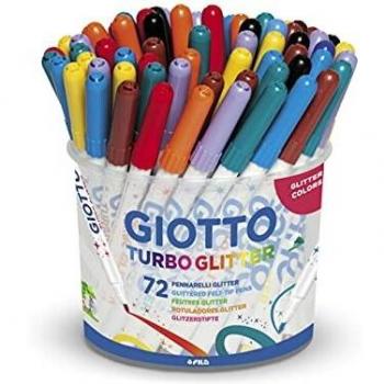 Giotto Turbo Glitter Rotuladores, Bote 72 Uds.