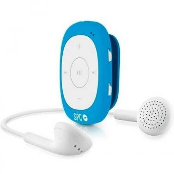 SPCinternet CLIP Shuffle FM - Reproductor MP3 de 4 GB, Azul