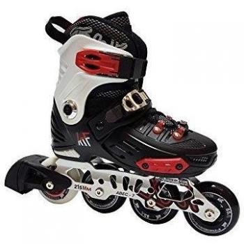 KRF Freeskate First - Patines en línea para hombre, color negro / rojo, talla L