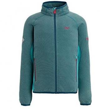 Regatta Micropolar de Rayas de niño Bramar de Cremallera Completa y elásticos Extol Laterales Fleece, Unisex niños, Moroccan Blue/Ceramic, 5-6