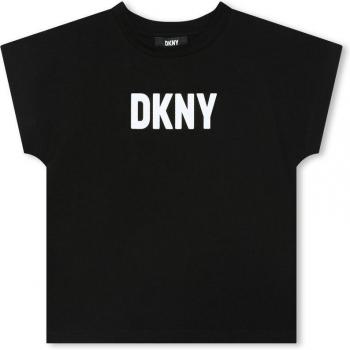 Camiseta de niña DKNY de manga corta con logo frontal D60086