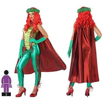 Atosa-61521 Atosa-61521-Disfraz Heroe Comic-Adulto Mujer, Color verde, XS a S