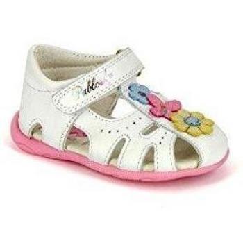 Pablosky 80507 - Sandalias con velcro  infantiles, color blanco.rosa, talla 23