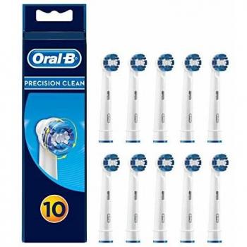Oral-B Precision Clean Cabezales de Recambio, Pack de 10 Recambios Originales para Cepillos de Dientes Eléctricos