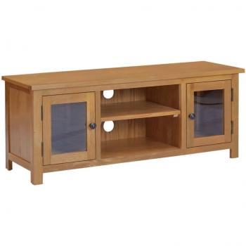 vidaXL TV Cabinet 110x35x44 cm Solid Oak Wood