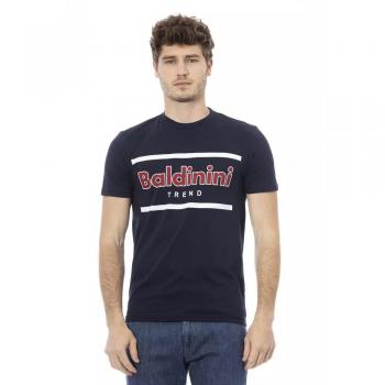 Baldinini Trend Blue Cotton T-Shirt - S