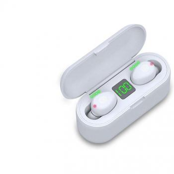 Auriculares Inalámbricos TWS Bluetooth 5.1 con Caja de Carga de 2200mAh, Estéreo 9D, Deportivos, Resistentes al Agua y Micrófono