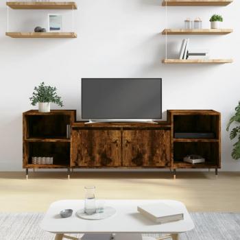 Mueble para TV Roble Ahumado 160x35x55 cm Madera Multicapa Vidaxl Marrón