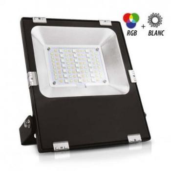 Proyector LED Exterior Negro 10W RGB + Blanco CCT IP65 1000lm 112°