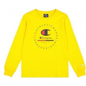 Camiseta de Manga Larga Amarilla Champion para Hombre - Estilo Casual y Comodidad Todo el Día