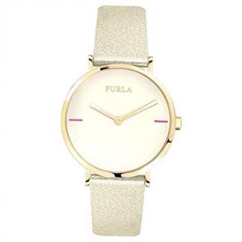 Reloj de mujer Furla R4251108519 con correa de cuero auténtico, diámetro de 33 mm, color beige