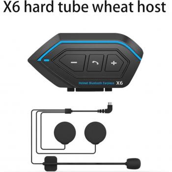 Auriculares Estéreo Bluetooth X6 Plus 1500mAH Multifuncionales para Casco de Motocicleta Serie Easy Rider Bidireccional