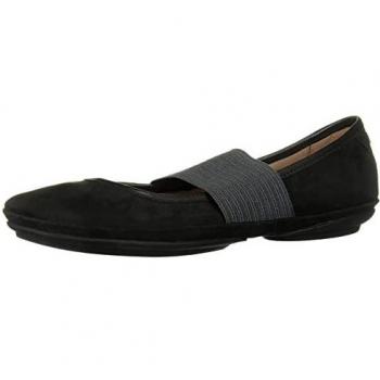 Camper Right Nina Women's Black Leather Ballet Flats