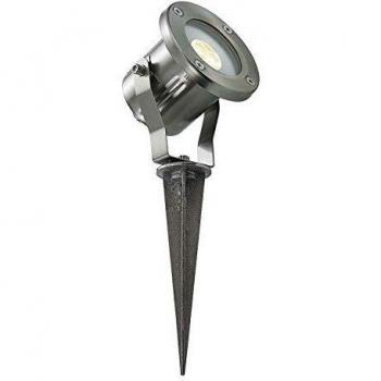 Foco LED de Exterior Mathis con Varilla de Anclaje, Acero Inoxidable, IP65