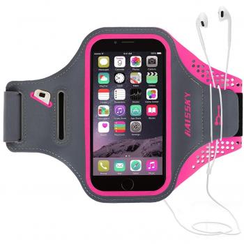 Guzack Brazalete Deportivo para Moviles Phone, Prueba de Sudor Ejecutando Brazalete con Clave Ranura para Correr Gimnasio para iPhone 6/6S/7/8, Samsung Galaxy S7 Edge, Huawei P8
