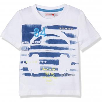 Bóboli 503019-1100, Camiseta para Niños, Blanco, 10 Años