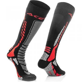 Calcetines de moto Acerbis MX Pro Negro-Rojo, características: diseño específico para motocross/off road, material transpirable, refuerzos en áreas clave, ajuste cómodo y seguro, talla XXL