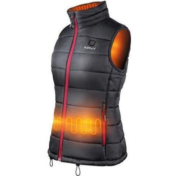 IUREK Chaleco Calefactable Mujer ZD937, Chaleco Térmico Impermeable y Lavable con Banco de Energía 10000 mAh, 3 Temperatura Ajustable, 4 Zonas de Calefacción para Invierno, Trabajo y Deporte Outdoor