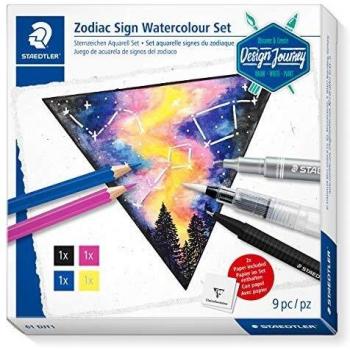 STAEDTLER 61 DJT1 Zodiac Sign Watercolour Set - Juego de acuarelas de signos del zodiaco
