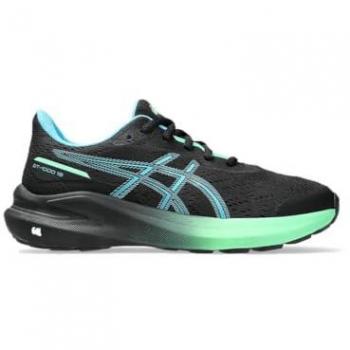 ASICS GT-1000 13 GS Zapatilla de Running para Niños - Estabilidad, Color Negro y Verde, Talla 32.5