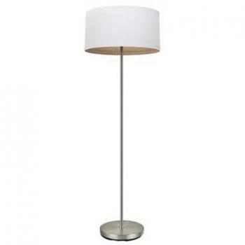 Pie de salón Tatiana 1xe27 Níquel/Blanco-Madera Clara 162x40x40 Cm