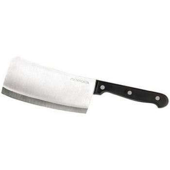 Fackelmann Nirosta Macheta Cocina Japonesa Mega, Ideal para trinchar carne con hueso, Cuchillo Carnicero Profesional,27x6,7cm, Colores Negro e Inoxidable, 27cm, 1ud, 3 años de Garantía