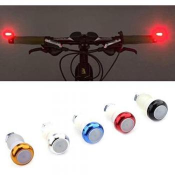 VGEBY 2Pcs Tapones Manillar con Luz Intermitentes para Bicicleta Luz Señal Indicador de Dirección
