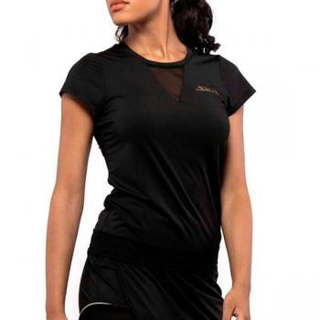 Camiseta Siux Mujer Match - Diseño Elegante - Tecnología Thermodry - Color Negro