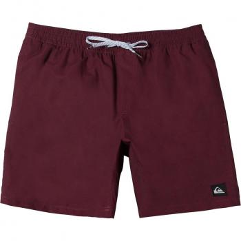 Quiksilver - Short de Natación Everyday Solid Volley 15' para hombre, color rojo, talla M