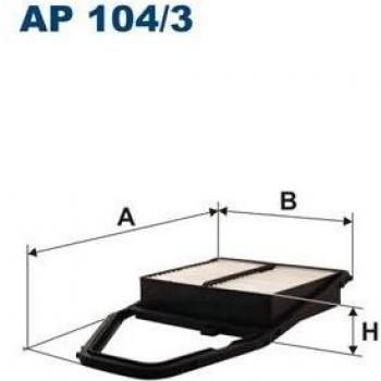 Filtro de aire FILTRON AP 104/3, compatible con diversos vehículos, diseñado para mejorar la calidad del aire en el motor, fabricado con materiales de alta eficiencia y durabilidad, fácil instalación y mantenimiento