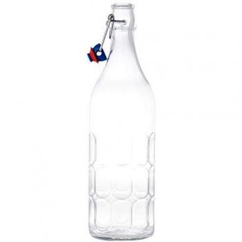 Botella de vidrio Moresca 1 litro con tapón hermético Bormioli Rocco