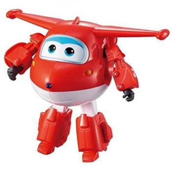 Alpha Animation & Toys- Transforming Super Wings YW710210 Transfoming Jett Plane, rojo, color blanco