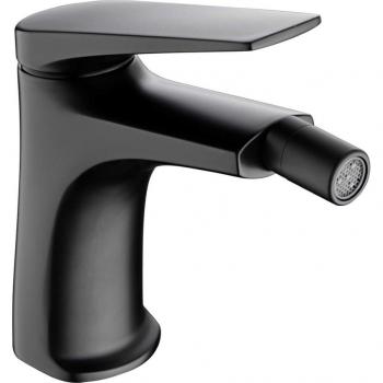 Grifo Monomando de Bidé Delos Imex - Grifo de Bidé con Mezclador de Agua Caliente y Fría, Instalación Fácil, Color Negro Mate