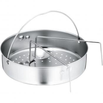 Juego de accesorios para ollas a presión WMF, 2 piezas, Cesta y soporte perforados , para ollas a presión de 3,0-8,5 l, acero inoxidable Cromargan, apto para lavavajillas