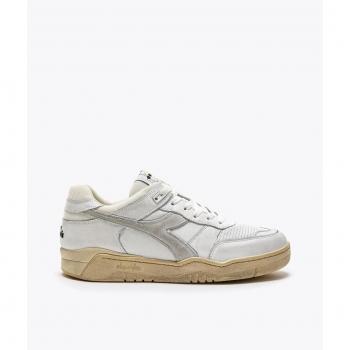 Diadora Heritage Unisex White Sneakers with Lace Closure
