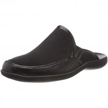Romika Men's Royal 04 Open Back Slippers, Black