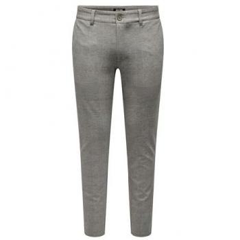 Only & Sons Slim Fit Check Chino Pants Beige 9887