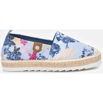 Zapato Refresh 170703 Estampado Veraniego Plataforma Baja Mujer, Zapatos de Mujer REFRESH 170703 JEANS, Alpargatas planas de mujer con tejido estampado