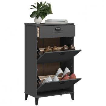 vidaXL Shoe Cabinet VIKEN Anthracite Grey Engineered Wood