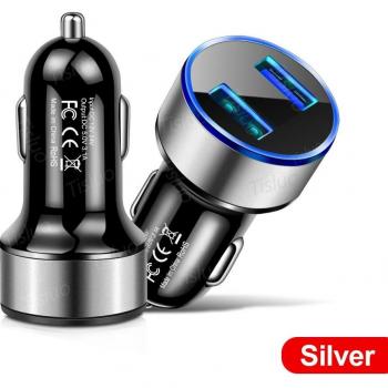 Cargador de coche rápido 3.1A con pantalla LED para iPhone, Xiaomi, Samsung y Huawei