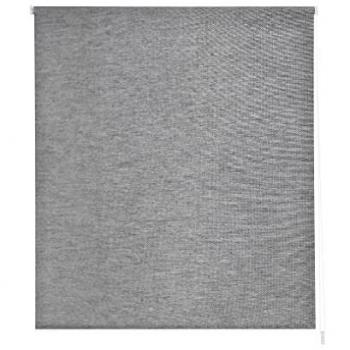 Estor Enrollable Translúcido Liso BRAN 110 x 250 cm Color Gris - Fácil Instalación para Ventanas y Puertas