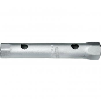 GEDORE Llave de tubo, 13 + 14 mm, Hexagonal, Longitud 140 mm, Herramienta para tuercas de automóviles, 26 R 13x14, Acero cromado