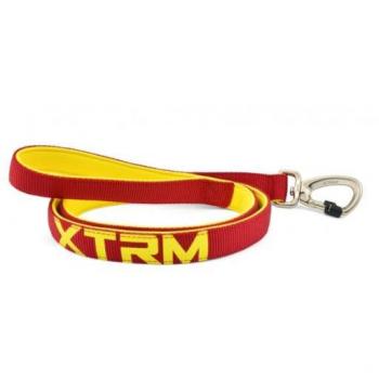 Correa X-trm Neon Flash Rojo para Perros, Resistente de Nylon y Neopreno con Cierre de Acero Inoxidable