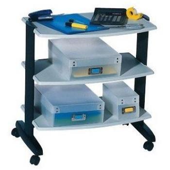 MESA AUXILIAR FAST-PAPERFLOW 3 ESTANTES GRIS 63X53,4X40 CM
