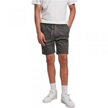Urban Classics Men's Stretch Twill Jogger Shorts - Dark Shadow Gray - Size S